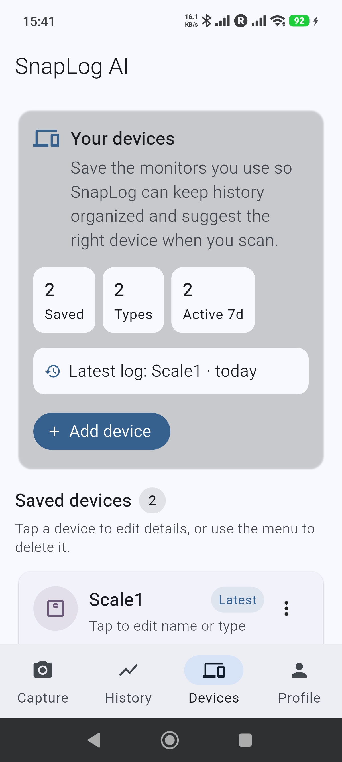 Devices admin: manage your connected health devices